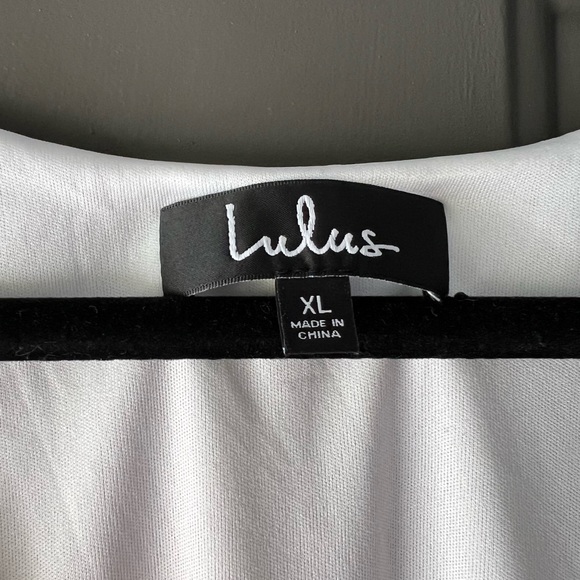 Lulu’s White Split Sleeve Swing Dress Size XL NWT - Picture 6 of 8